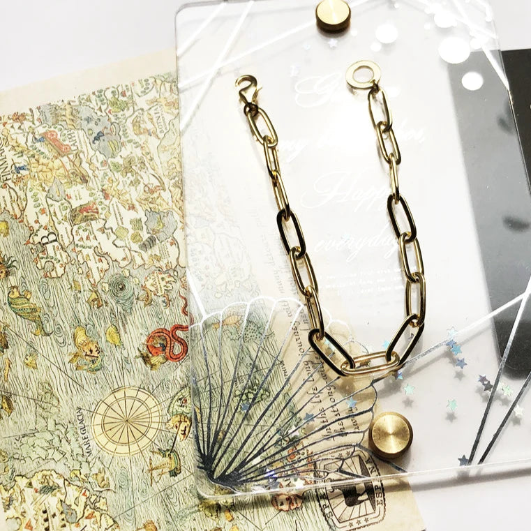 Golden Link Chain Charm Bracelet