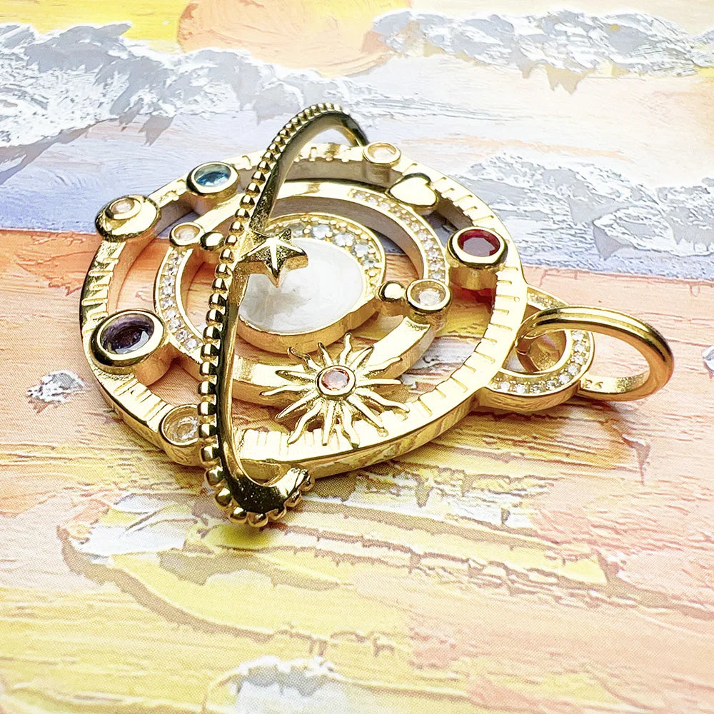 Cosmic Planetary Ring Pendant