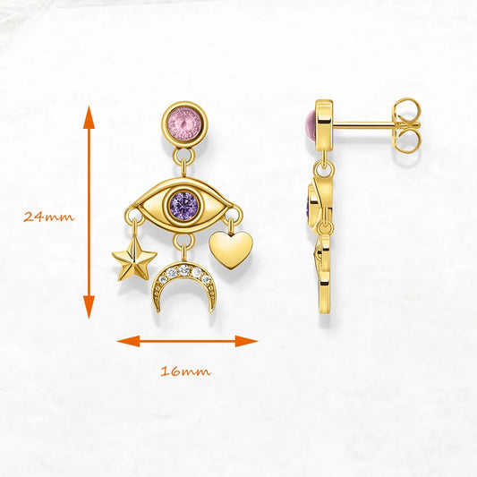 Gold Cosmic Talisman Earrings