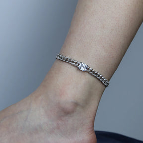 Heart chain anklet