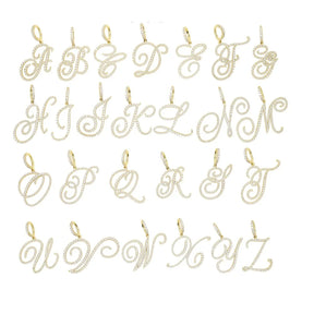 Cursive Initial Letter Pendant Necklace