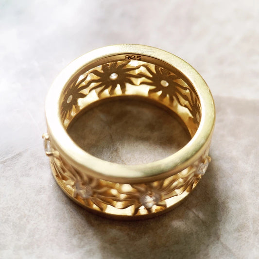 Golden Sun Band Ring